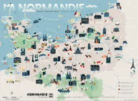 Toeristische kaart van Normandië