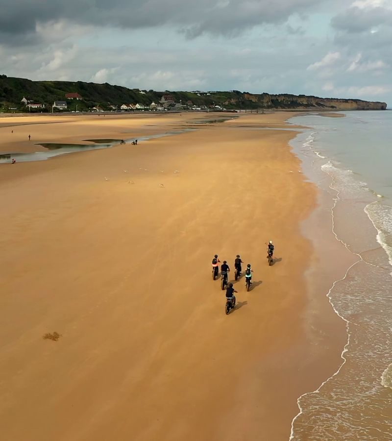 Fatbiken op Omaha Beach