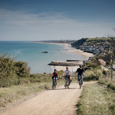 Vélo sur les hauteurs d'Arromanches
