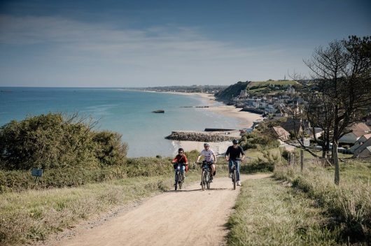 Vélo sur les hauteurs d'Arromanches