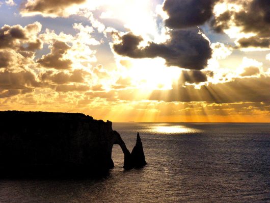 Couchez de soleil sur Etretat