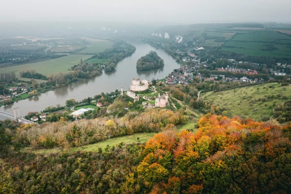 Vue sur Château Gaillard et la Seine