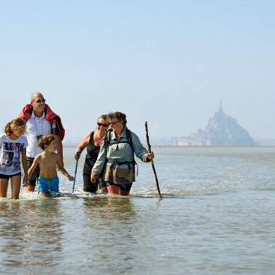Wadlopen op zijn Frans in de Baai van de Mont Saint-Michel